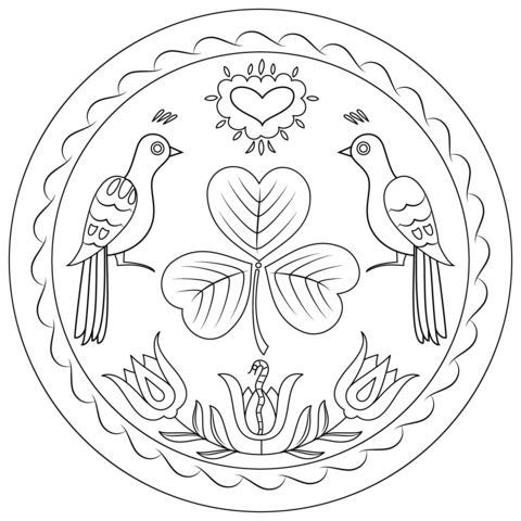 Pennsylvania Hex Sign Coloring Page